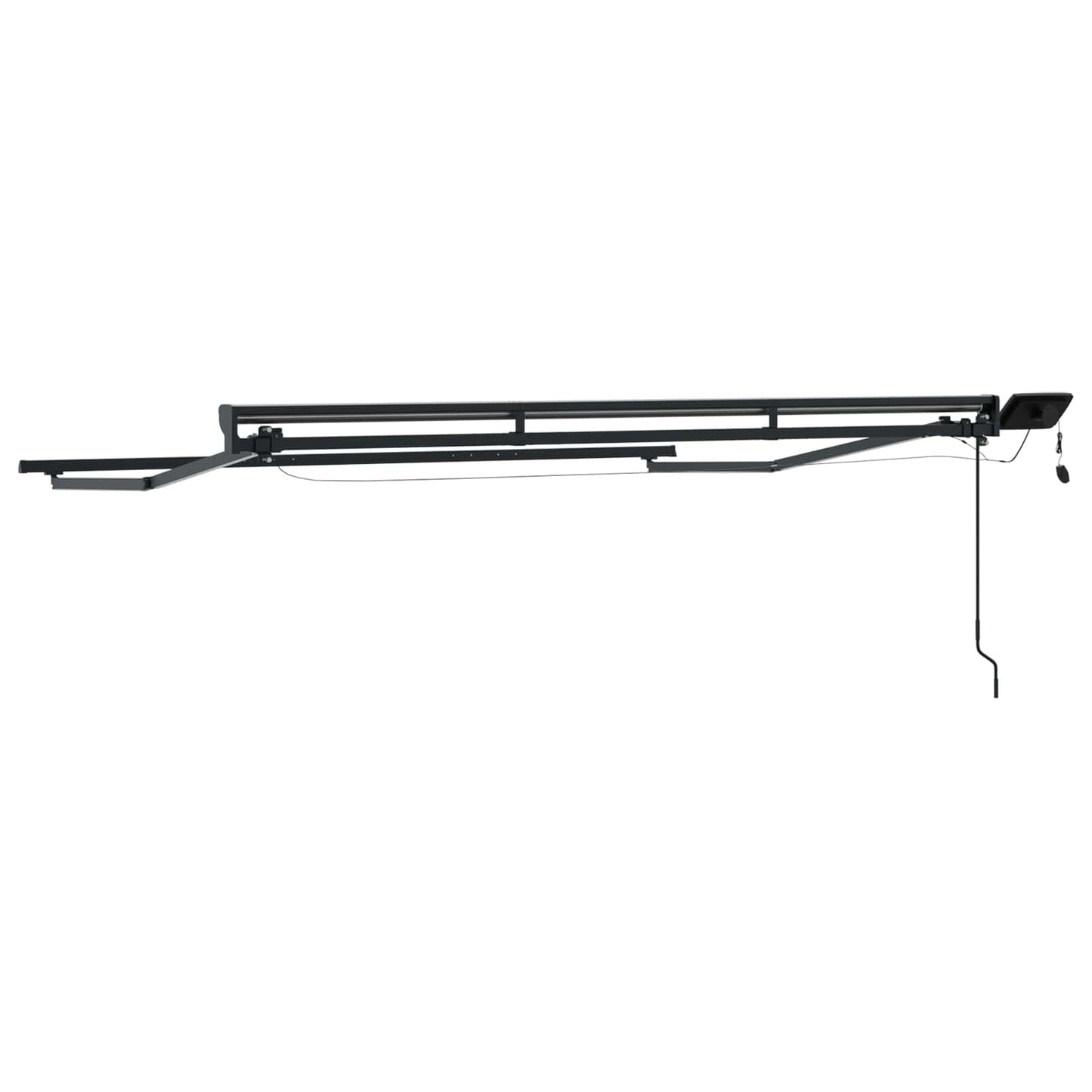 Manual Awning Frame with LEDs Anthracite 3 x 2.5 m Aluminium