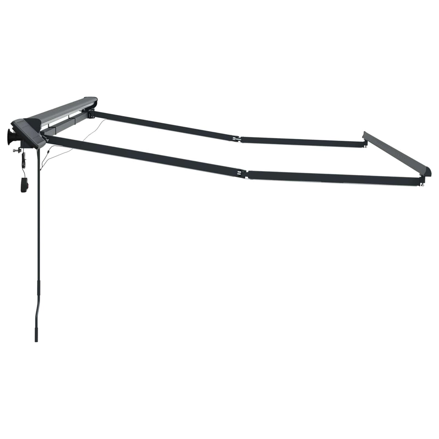 Manual Awning Frame with LEDs Anthracite 3.5 x 2.5 m Aluminium