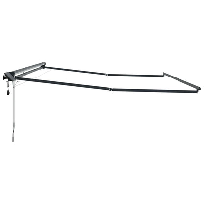 Manual Awning Frame with LEDs Anthracite 4.5 x 3 m Aluminium