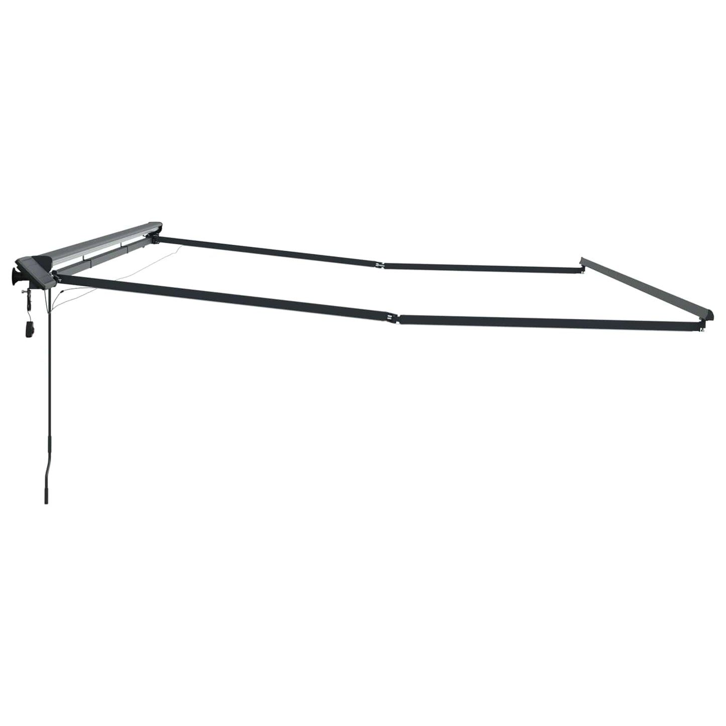 Manual Awning Frame with LEDs Anthracite 4.5 x 3.5 m Aluminium