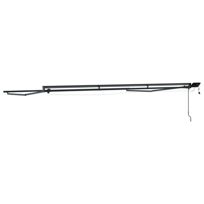 Manual Awning Frame with LEDs Anthracite 5 x 3.5 m Aluminium