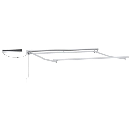 Electric Retractable Awning Frame White 3 x 2.5 m Steel