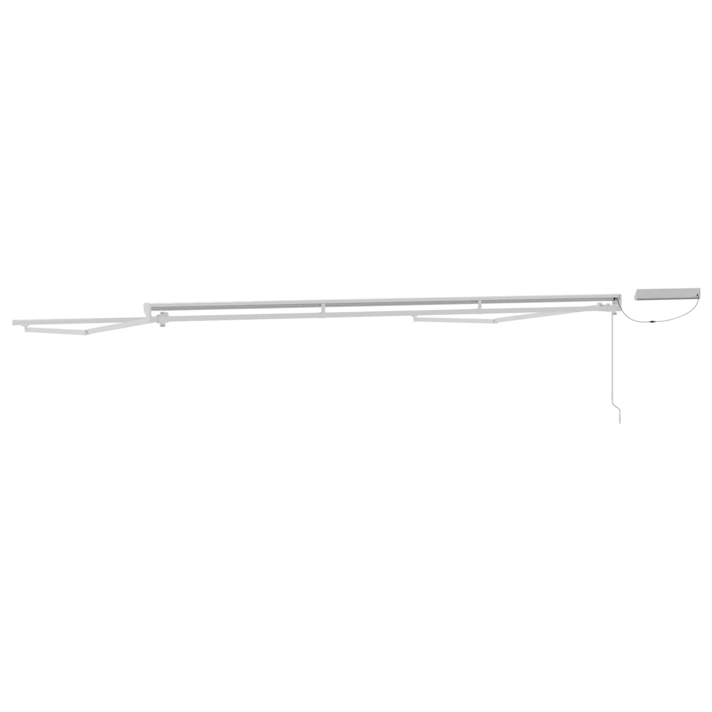 Electric Retractable Awning Frame White 4.5 x 3 m Steel
