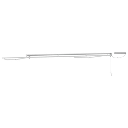 Electric Retractable Awning Frame White 4.5 x 3.5 m Steel