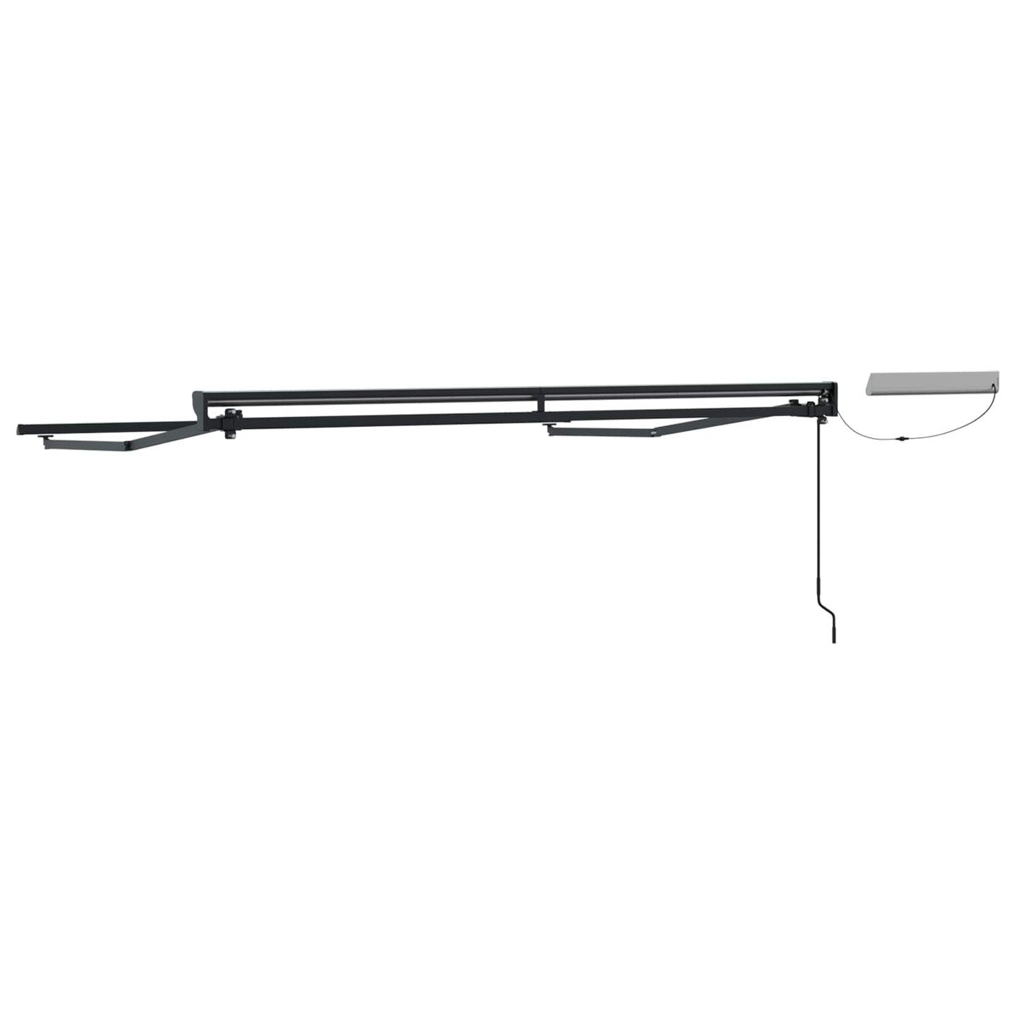 Electric Retractable Awning Frame Anthracite 3.5 x 2.5 m Steel