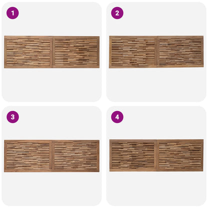 Bed Headboard Natural Solid Teak Wood