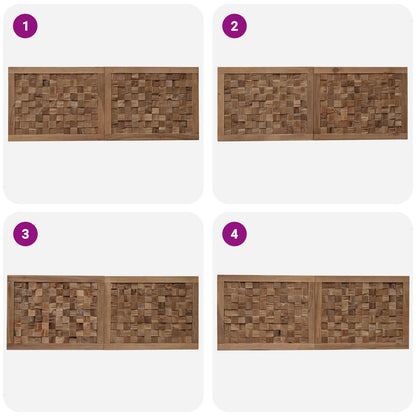 Bed Headboard Natural Solid Teak Wood