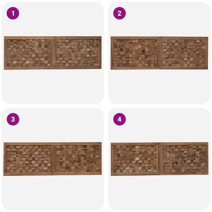 Bed Headboard Natural Solid Teak Wood