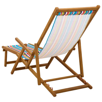 Folding Sun Lounger 3 Position Solid Eucalyptus Wood