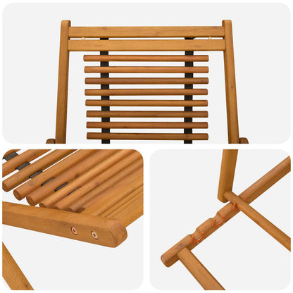 Deck Chair 3 Position Solid Eucalyptus Wood Natural