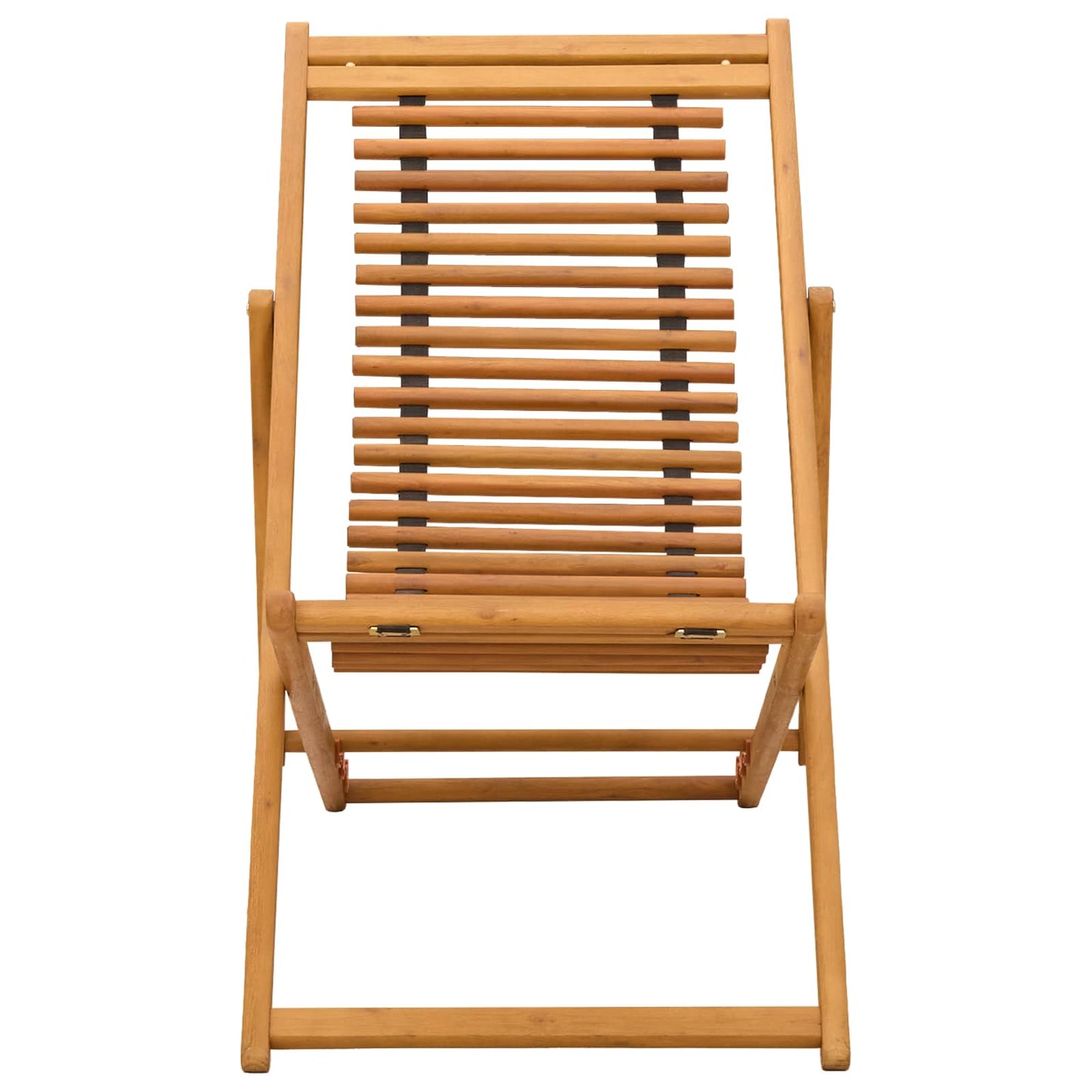 Deck Chair 3 Position Solid Eucalyptus Wood Natural