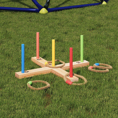 Ring Toss Game Set Multicolour 41 x 41 x 16 cm Solid Pine Wood