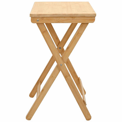 Kitchen Table Folding Natural 15.75 x 11.81 x 21.06 in Bamboo