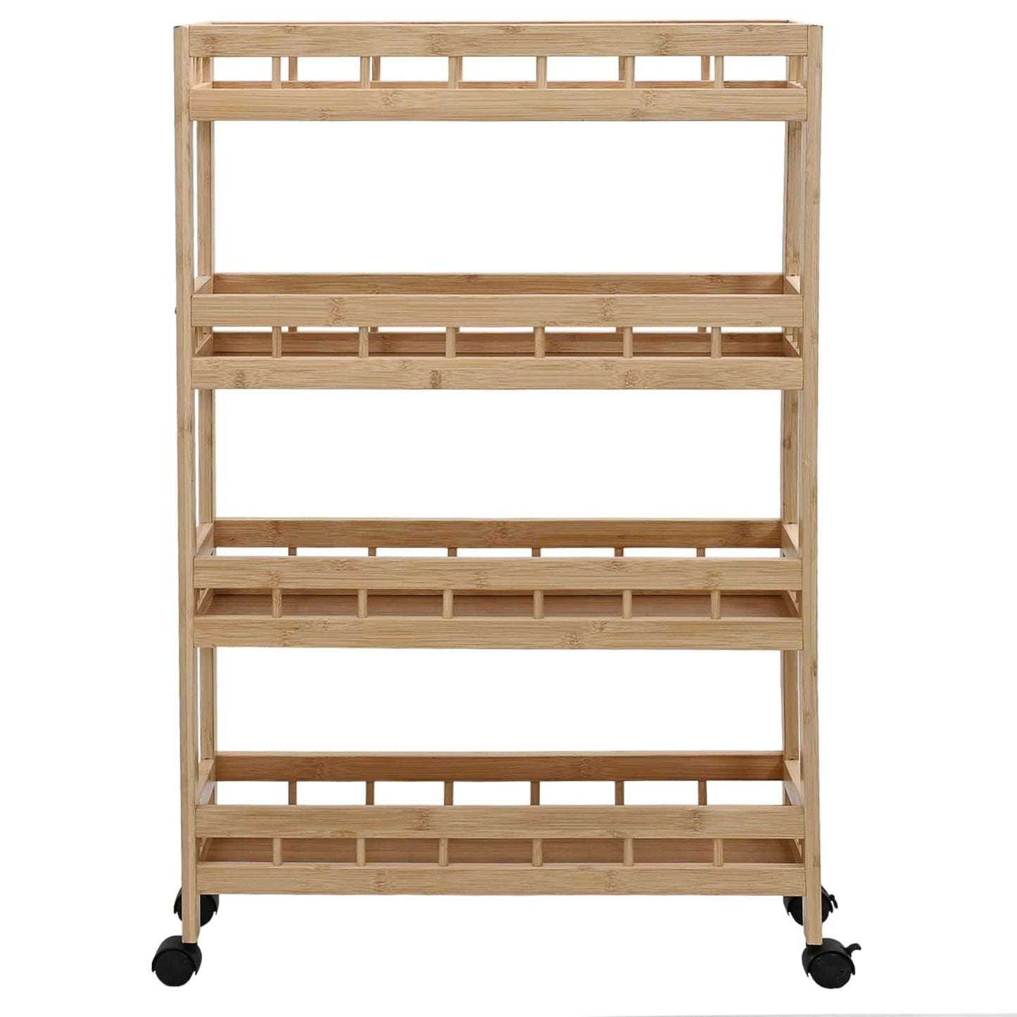 Kitchen Trolley with Wheels Natural 23.62 x 7.09 x 38.19 in