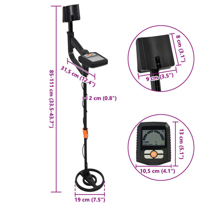 Metal Detector with LCD Display 3 Models 19 cm Coil Black