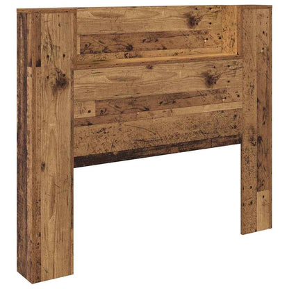 Storage Headboard with LED Old Wood Engineered Wood