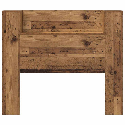 Storage Headboard with LED Old Wood Engineered Wood