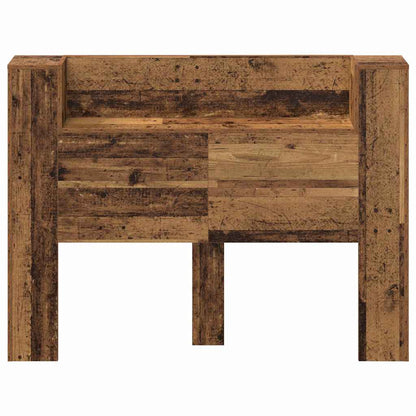 Storage Headboard with LED Old Wood Engineered Wood