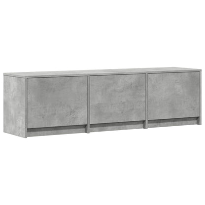 TV Cabinet with LED with LED Concrete Grey 140 x 34 x 40 cm
