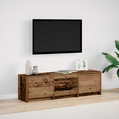TV Cabinet with LED Old Wood 140 x 34 x 40 cm Engineered Wood