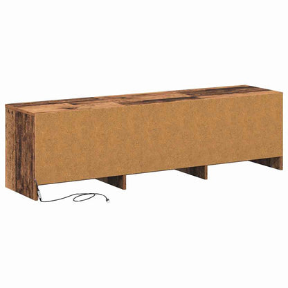 TV Cabinet with LED Old Wood 140 x 34 x 40 cm Engineered Wood