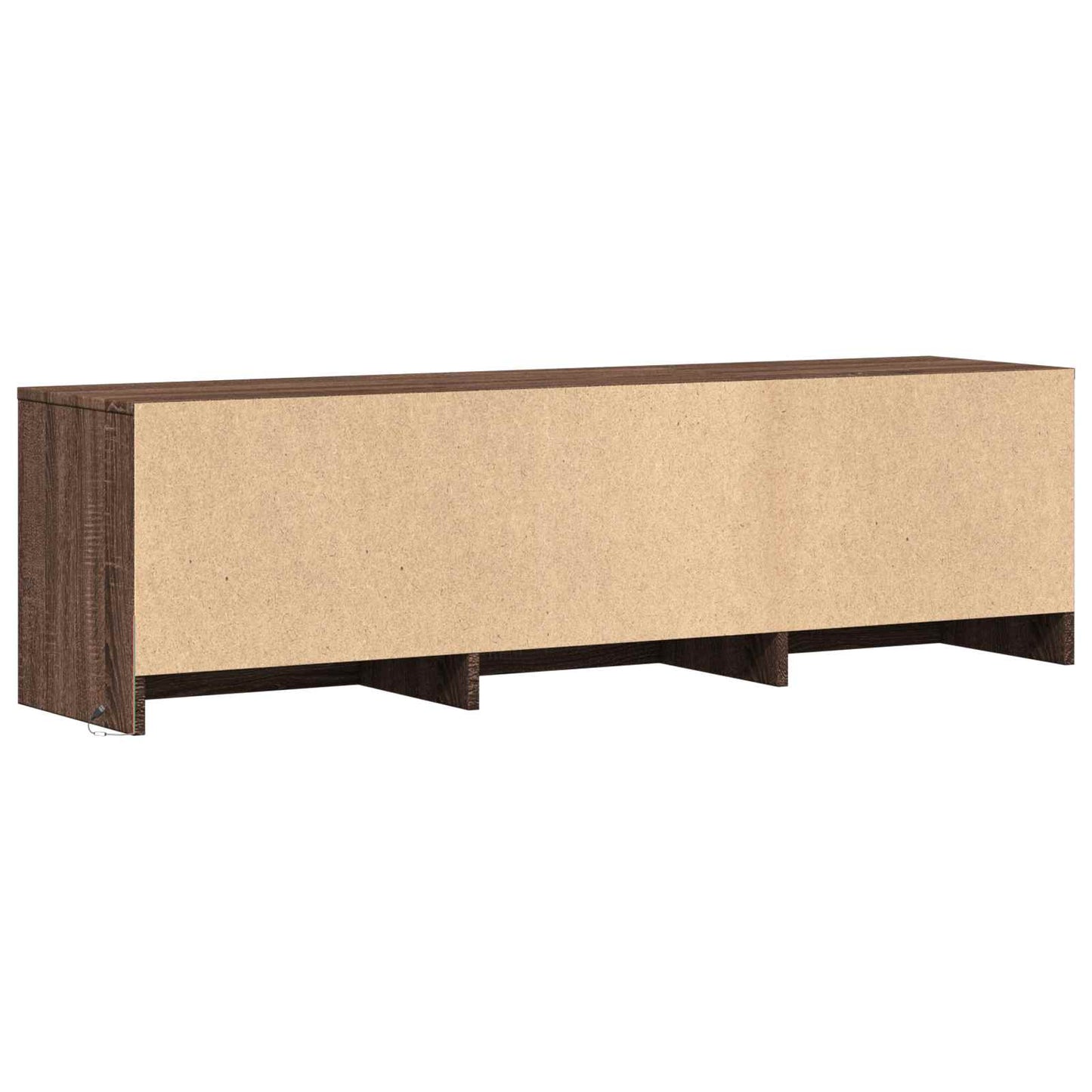 TV Cabinet with LED Brown Oak 140 x 34 x 40 cm Engineered Wood