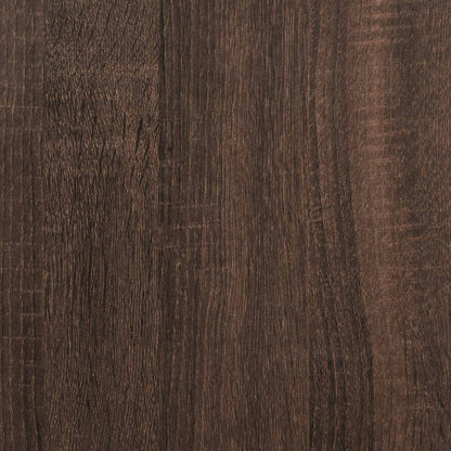 TV Cabinet with LED Brown Oak 140 x 34 x 40 cm Engineered Wood