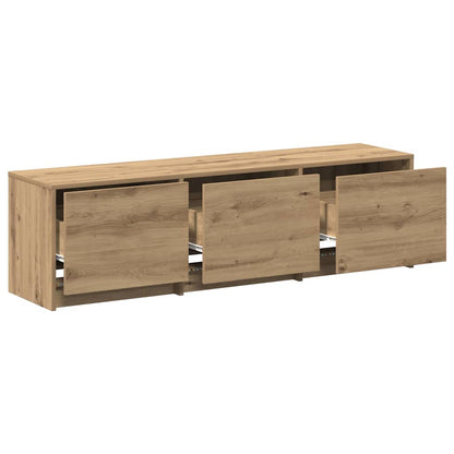 TV Cabinet with LED with Drawer Artisian Oak 140 x 34 x 40 cm