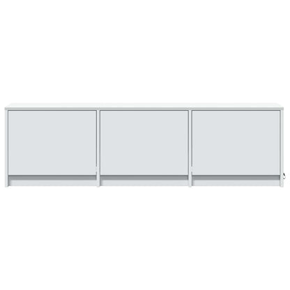 TV Cabinet with LED White 140 x 34 x 40 cm Engineered Wood