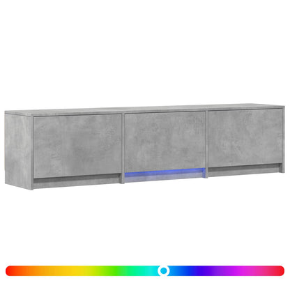 TV Cabinet with LED with LED Concrete Grey 165 x 34 x 40 cm