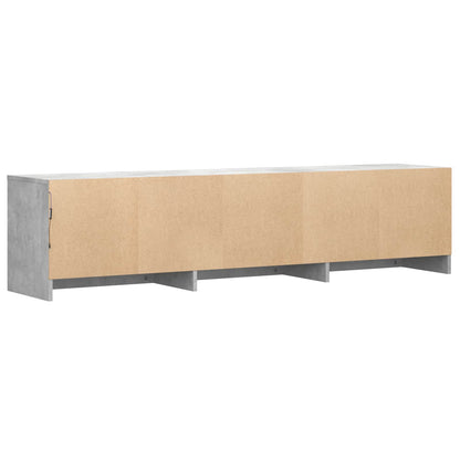 TV Cabinet with LED with LED Concrete Grey 165 x 34 x 40 cm