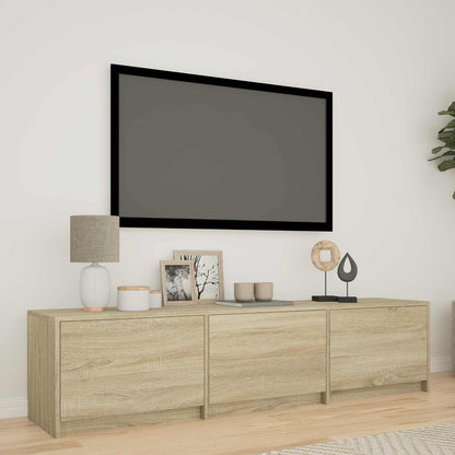 TV Cabinet with LED Sonoma Oak 165 x 34 x 40 cm Engineered Wood