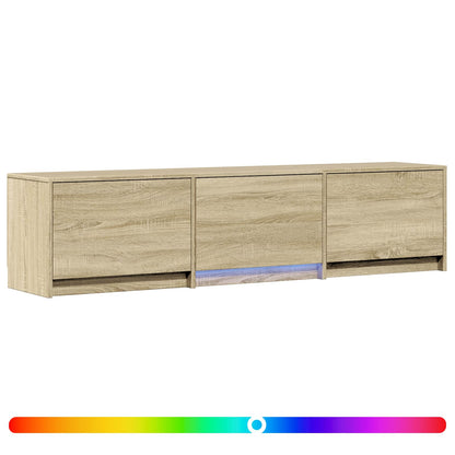 TV Cabinet with LED Sonoma Oak 165 x 34 x 40 cm Engineered Wood