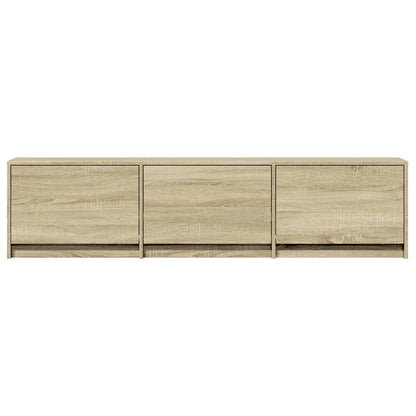TV Cabinet with LED Sonoma Oak 165 x 34 x 40 cm Engineered Wood