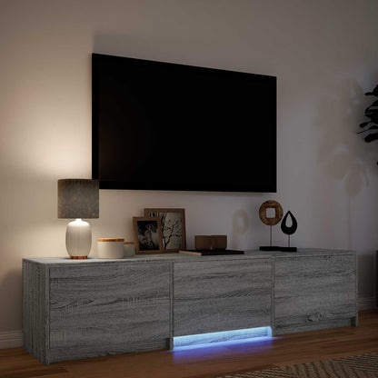 TV Cabinet with LED with LED Grey Sonoma 165 x 34 x 40 cm
