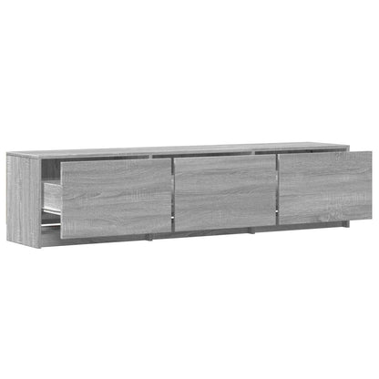TV Cabinet with LED with LED Grey Sonoma 165 x 34 x 40 cm