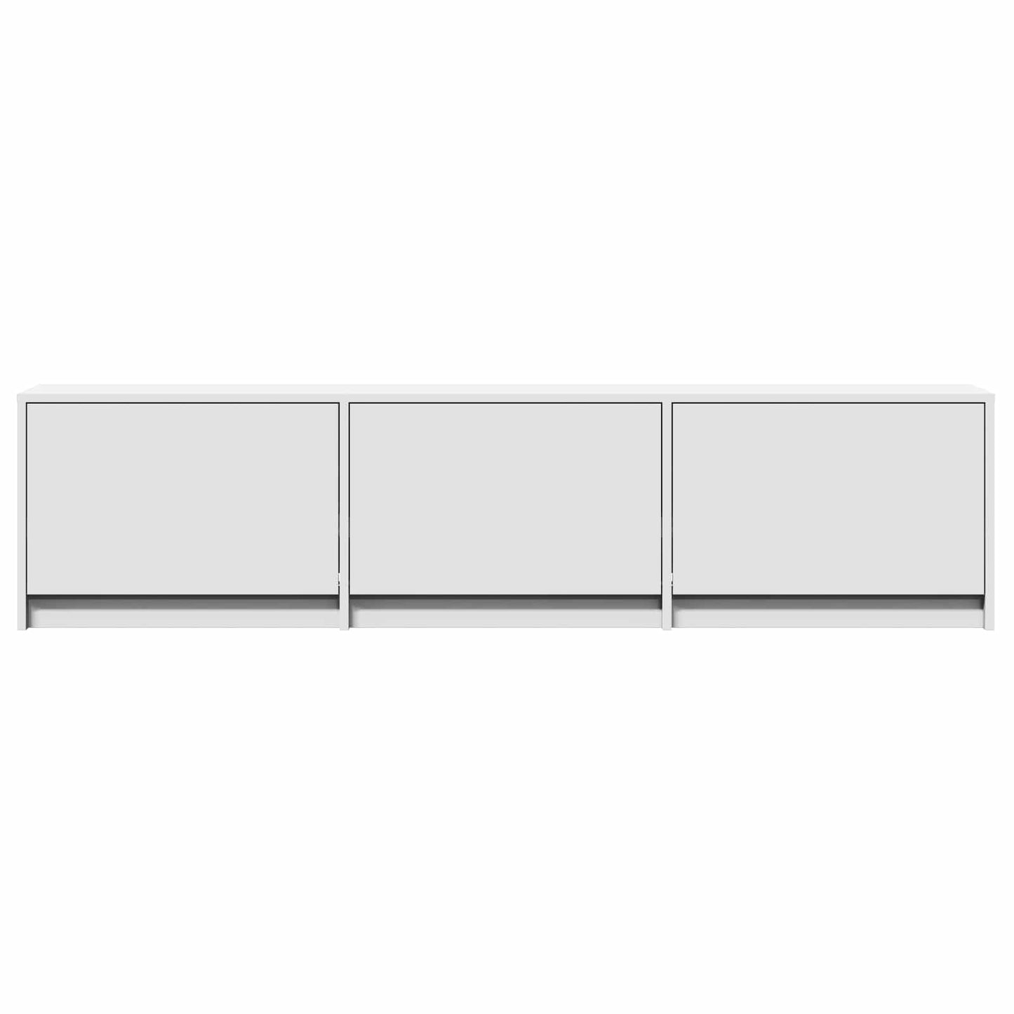 TV Cabinet with LED White 165 x 34 x 40 cm Engineered Wood