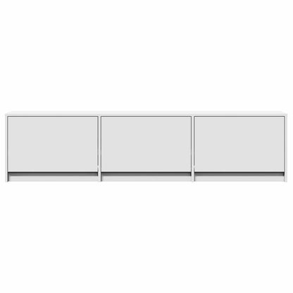 TV Cabinet with LED White 165 x 34 x 40 cm Engineered Wood