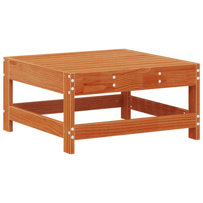 Garden Lounge Set 6 pcs Wax Brown Solid Pine Wood