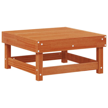 Garden Lounge Set 7 pcs Wax Brown Solid Pine Wood