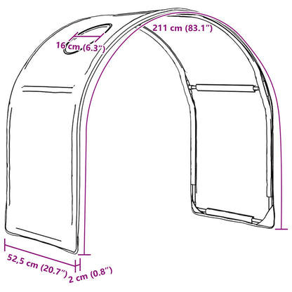 Bed Tunnel 2 pcs Blue 211 x 52.5 x 2 cm Polyester