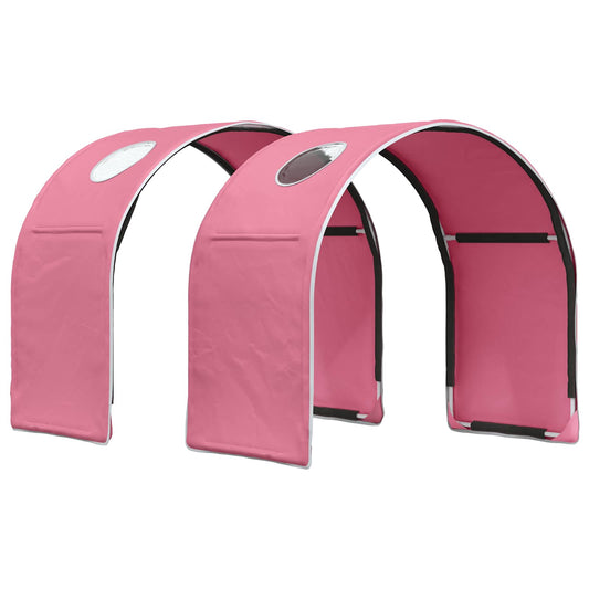 Bed Tunnel for Kids Loft Bed 2 pcs Pink Polyester