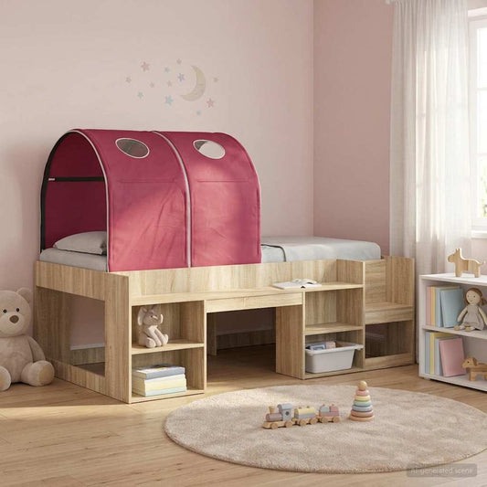 Bed Tunnel for Kids Loft Bed 2 pcs Red Polyester