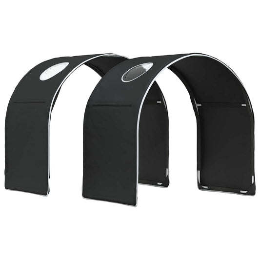Bed Tunnel for Kids Loft Bed 2 pcs Black Polyester