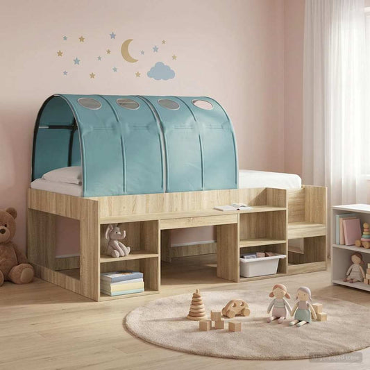 Bed Tunnel 2 pcs Light Blue Polyester