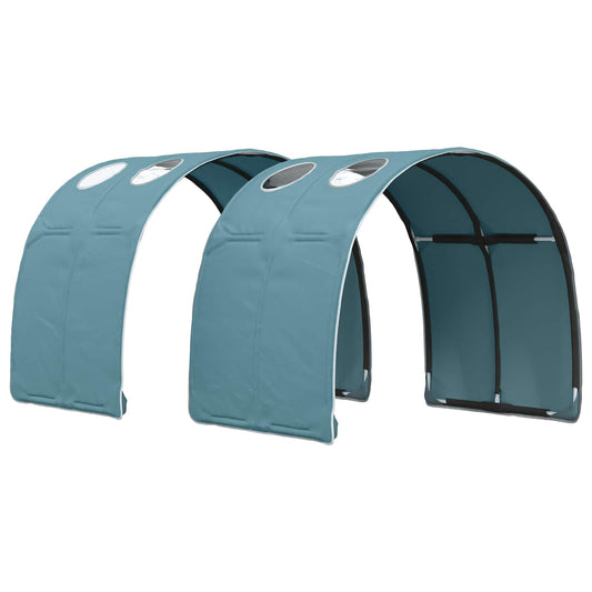 Bed Tunnel 2 pcs Light Blue Polyester