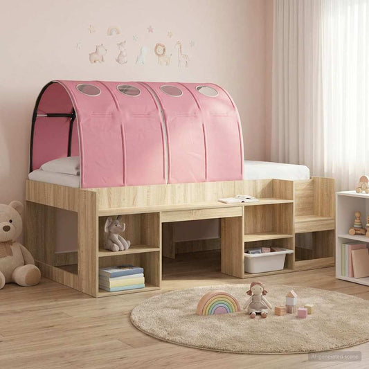 Bed Tunnel 2 pcs Pink Polyester