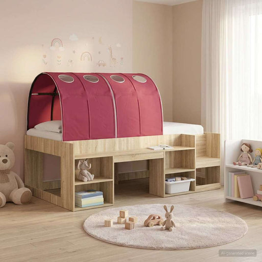 Bed Tunnel 2 pcs Red Polyester