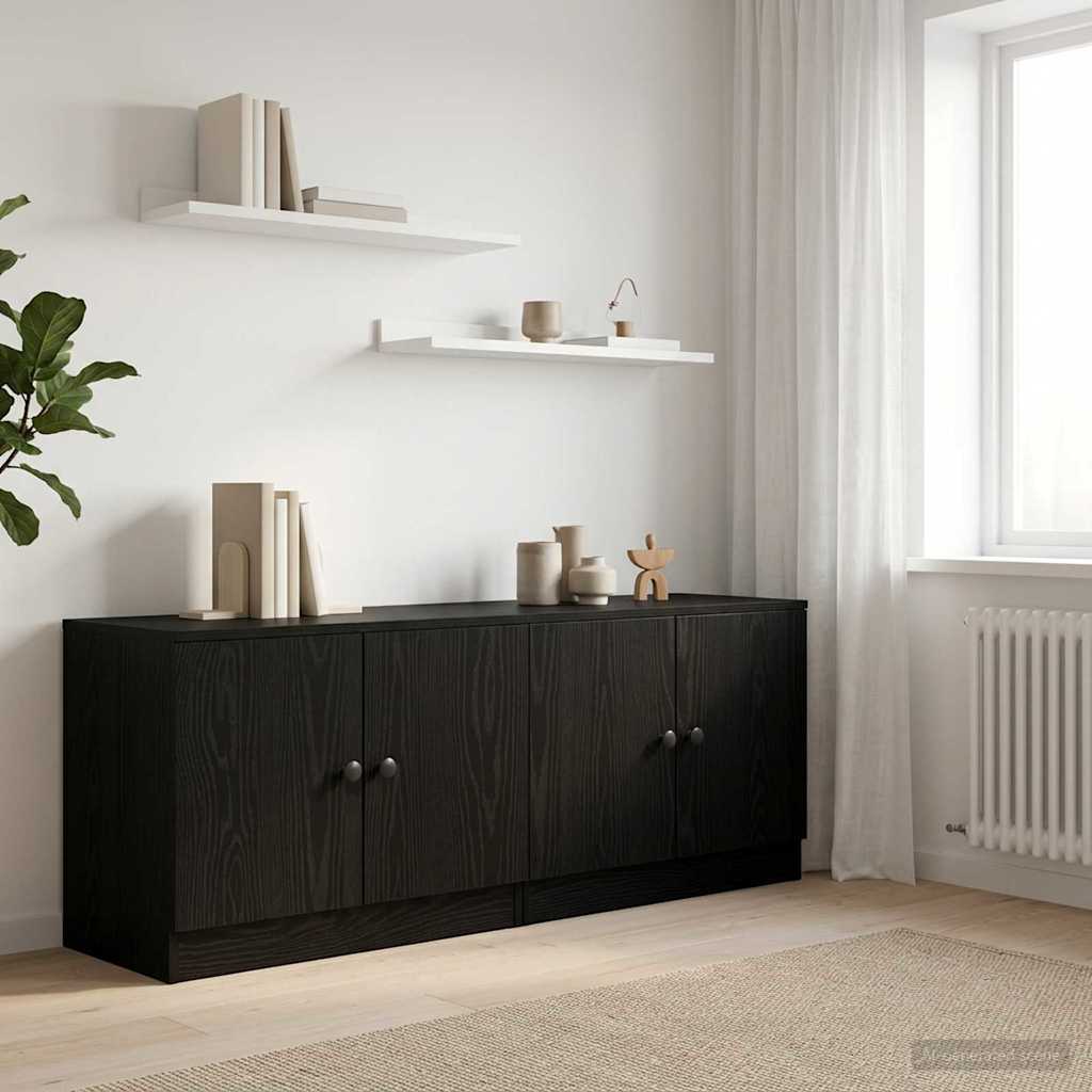 Storage Cabinet for Loft Bed 2 pcs Black Oak 66 x 35 x 48 cm