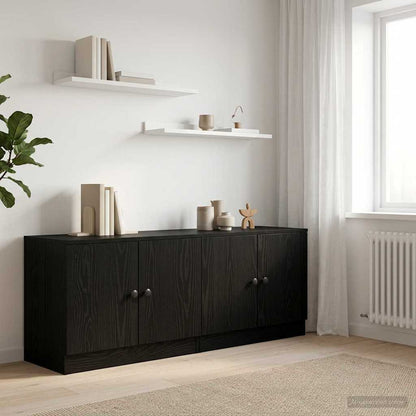 Storage Cabinet for Loft Bed 2 pcs Black Oak 66 x 35 x 48 cm